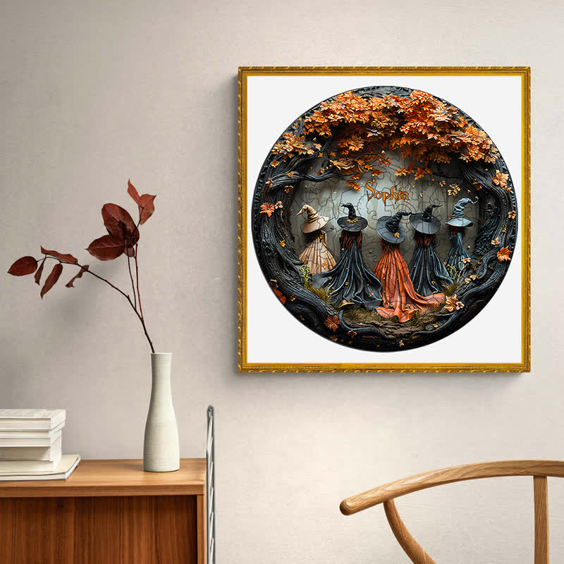 3D Vision Witch Plaque - Wooden Jigsaw Puzzle - image 4