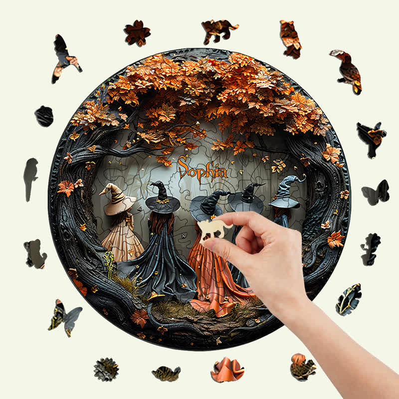 3D Vision Witch Plaque - Wooden Jigsaw Puzzle - image 6