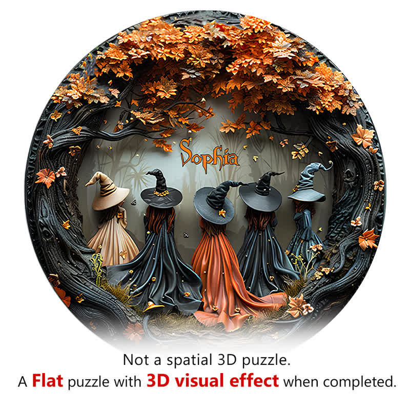 3D Vision Witch Plaque - Wooden Jigsaw Puzzle - image 7