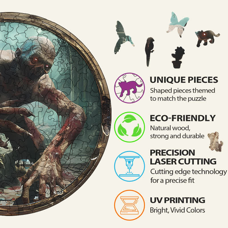 3D Vision Ghouls and Ghasts - Wooden Jigsaw Puzzle - image 5