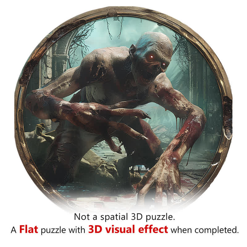 3D Vision Ghouls and Ghasts - Wooden Jigsaw Puzzle - image 2