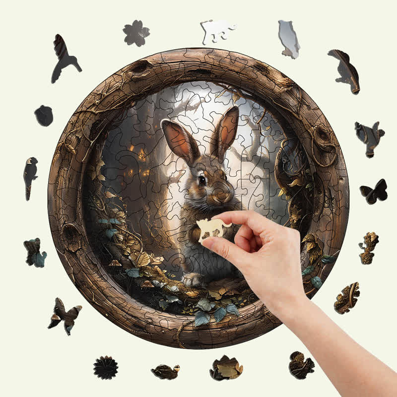 3D Vision Whimsical Worlds Animal Fantasy - Wooden Jigsaw Puzzle - image 5