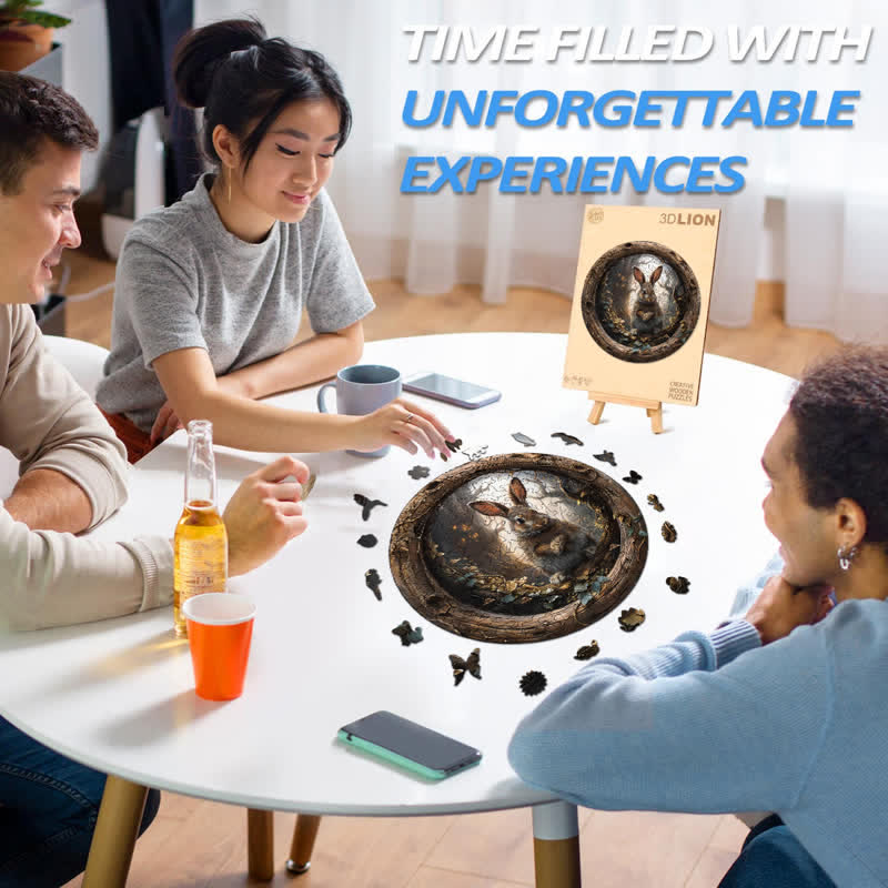 3D Vision Whimsical Worlds Animal Fantasy - Wooden Jigsaw Puzzle - image 8