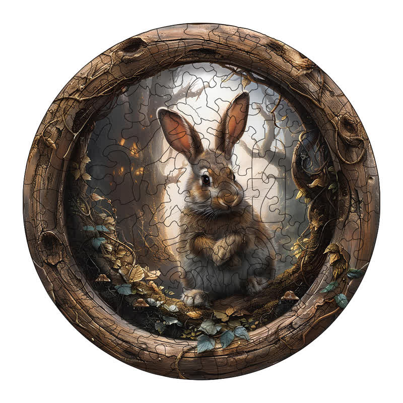 3D Vision Whimsical Worlds Animal Fantasy - Wooden Jigsaw Puzzle - A3 - Wooden Gift Packaging - image 1