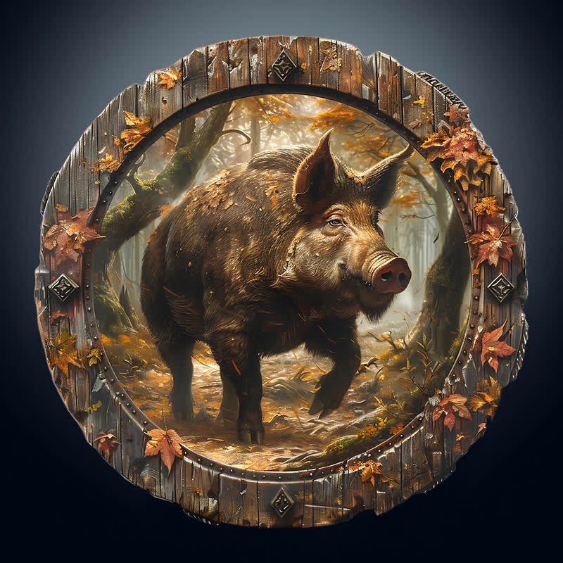 3D Vision Wild Boar  - Wooden Jigsaw Puzzle - image 0