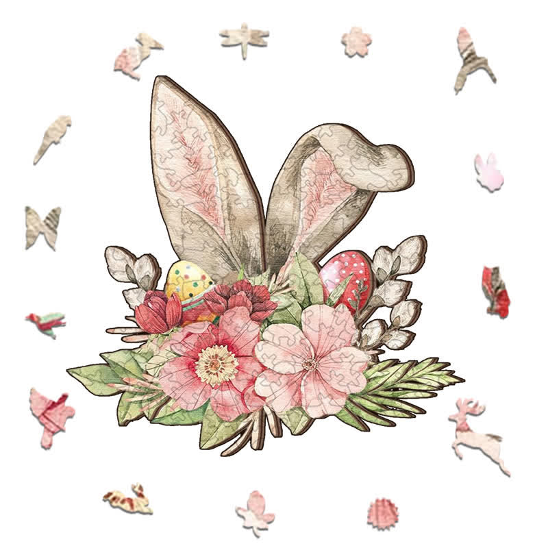 Easter Bunny Ear - Wooden Jigsaw Puzzle - image 1
