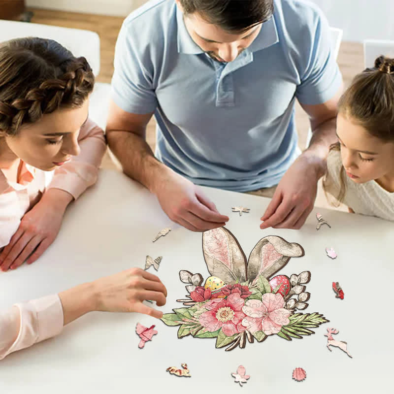 Easter Bunny Ear - Wooden Jigsaw Puzzle - image 2