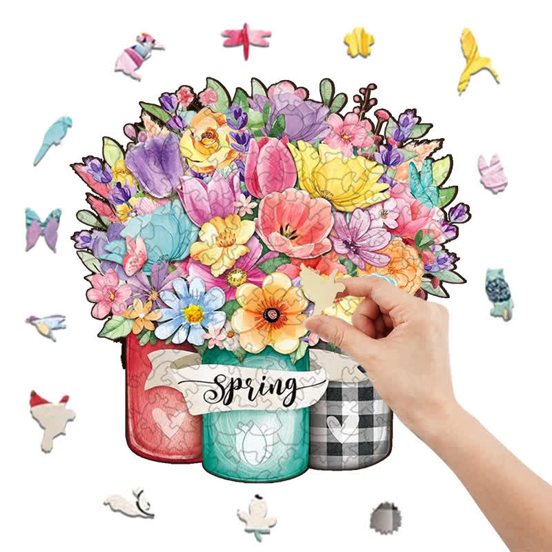 Happy Springs - Wooden Jigsaw Puzzle - image 1