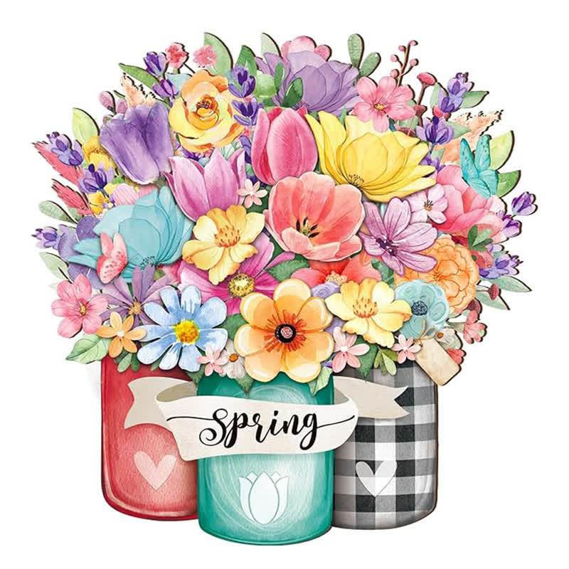 Happy Springs - Wooden Jigsaw Puzzle - A3 - Wooden Gift Packaging - image 0