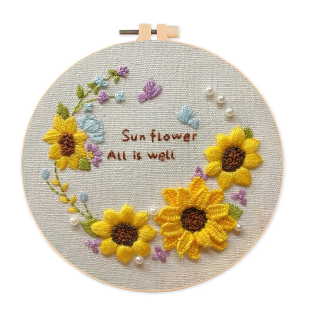 Rubbyoo Embroidery Kit - Cross Stitch Kits with Flower Stamped Patterns | Needlework Gift  For Women - 20*20cm - image 0