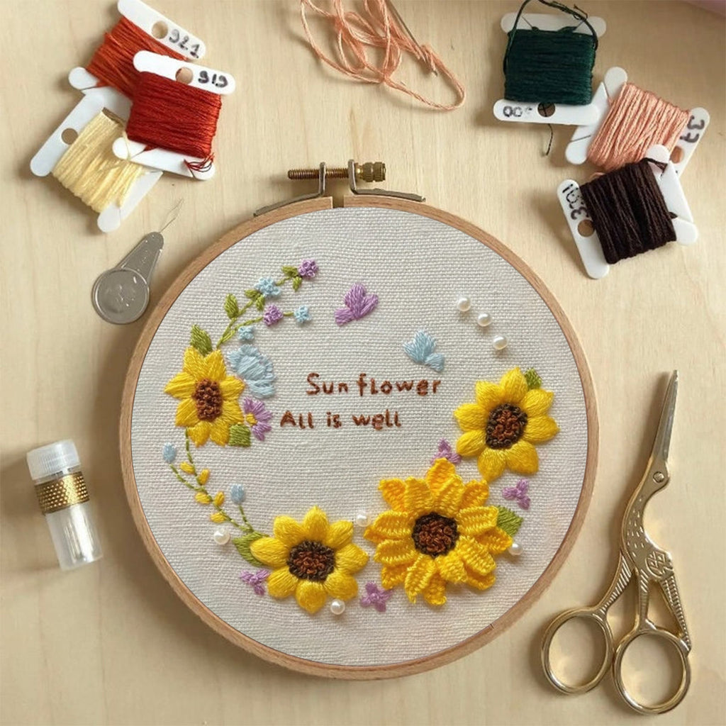 Rubbyoo Embroidery Kit - Cross Stitch Kits with Flower Stamped Patterns | Needlework Gift  For Women - image 3