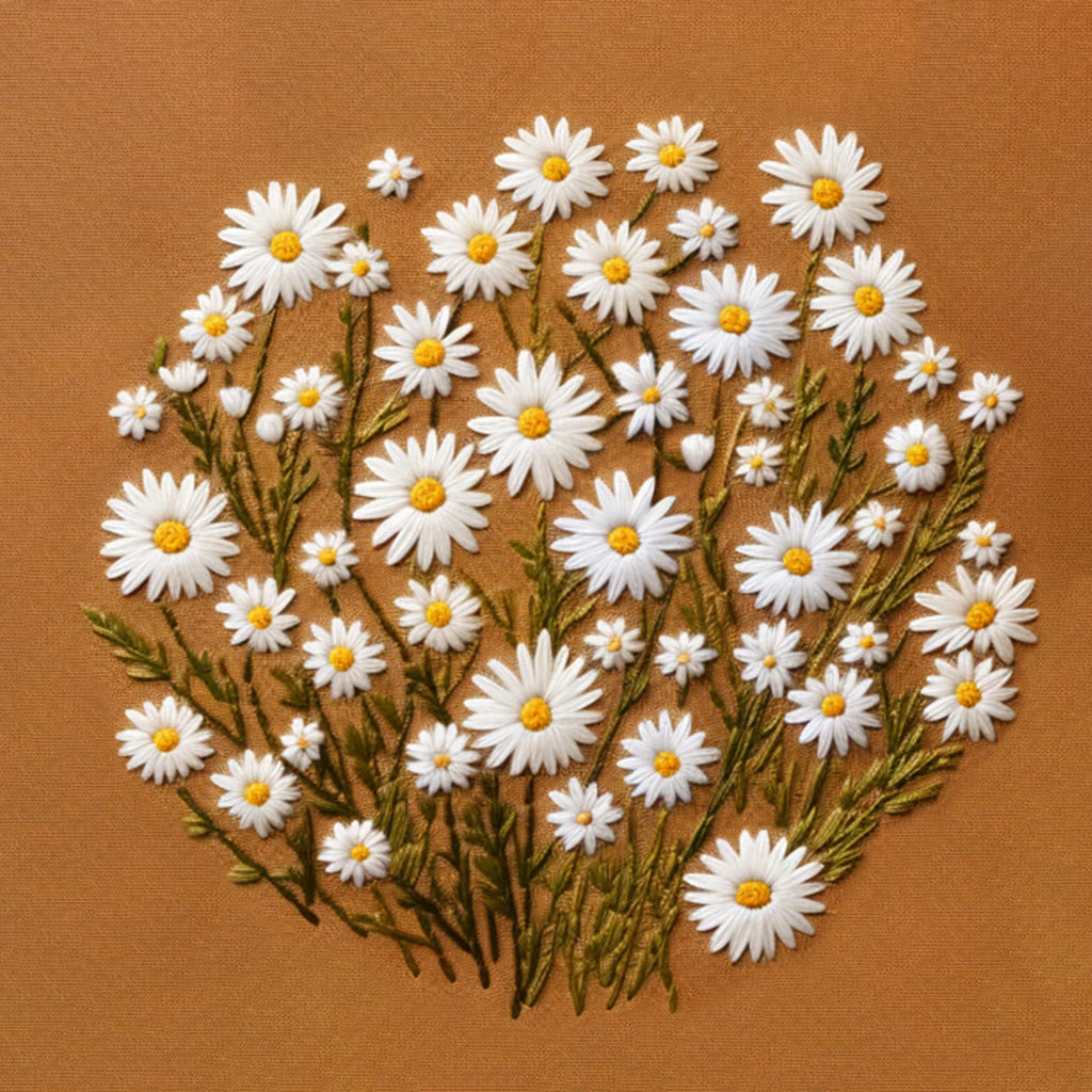 Rubbyoo Embroidery Kit - Daisies Meadow  | Handmade Kit For Beginners - image 9