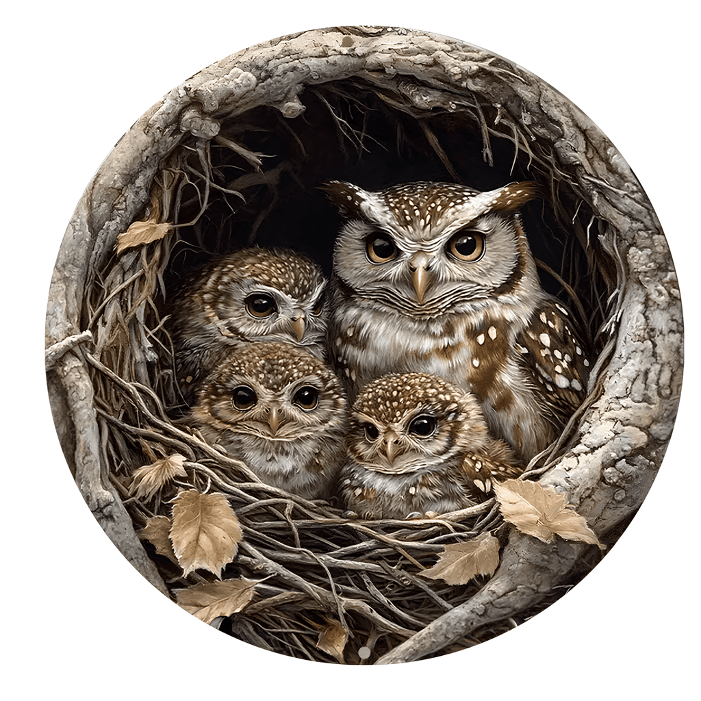 3D Vision Owl Family - Wooden Jigsaw Puzzle - A3 - Wooden Gift Packaging - image 0
