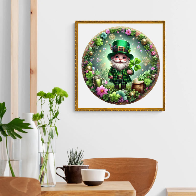 3D Vision St. Patrick's Day Gnome - Wooden Jigsaw Puzzle - image 4