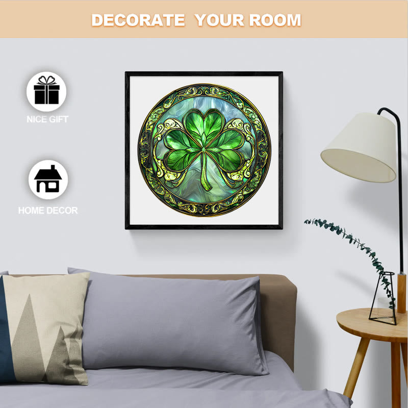 3D Vision St Patrick's Day Shamrock  - Wooden Jigsaw Puzzle - image 3