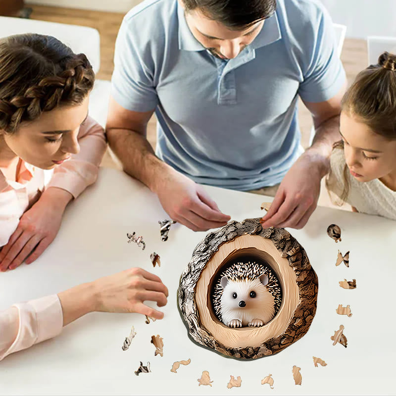 3D Vision Hedgehog - Wooden Jigsaw Puzzle - image 6