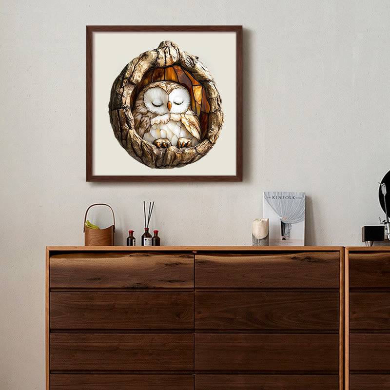 3D Vision Sleeping Owl - Wooden Jigsaw Puzzle - image 4