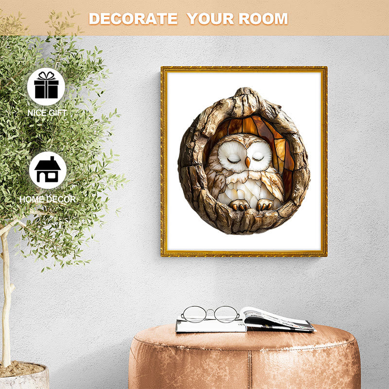 3D Vision Sleeping Owl - Wooden Jigsaw Puzzle - image 3