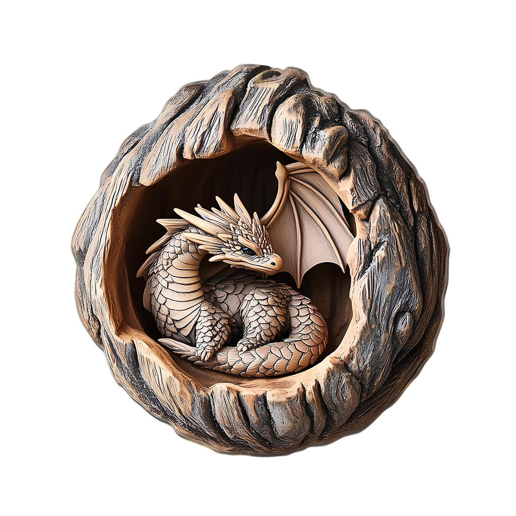 3D Vision Dragon of Guarding Nest - Wooden Jigsaw Puzzle - A3 - Wooden Gift Packaging - image 0
