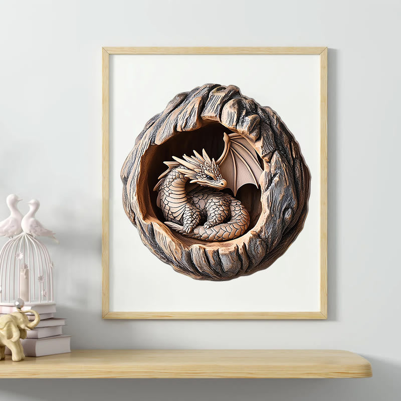 3D Vision Dragon of Guarding Nest - Wooden Jigsaw Puzzle - image 4