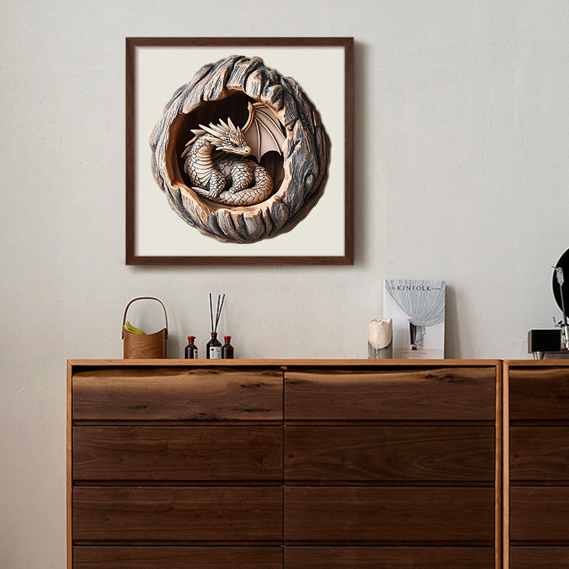 3D Vision Dragon of Guarding Nest - Wooden Jigsaw Puzzle - image 5