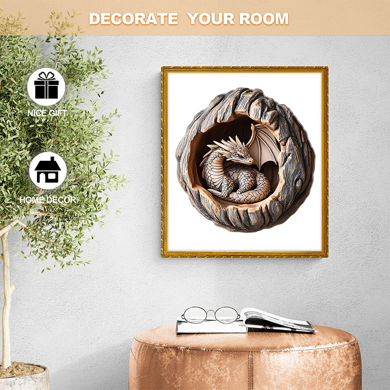3D Vision Dragon of Guarding Nest - Wooden Jigsaw Puzzle - image 3