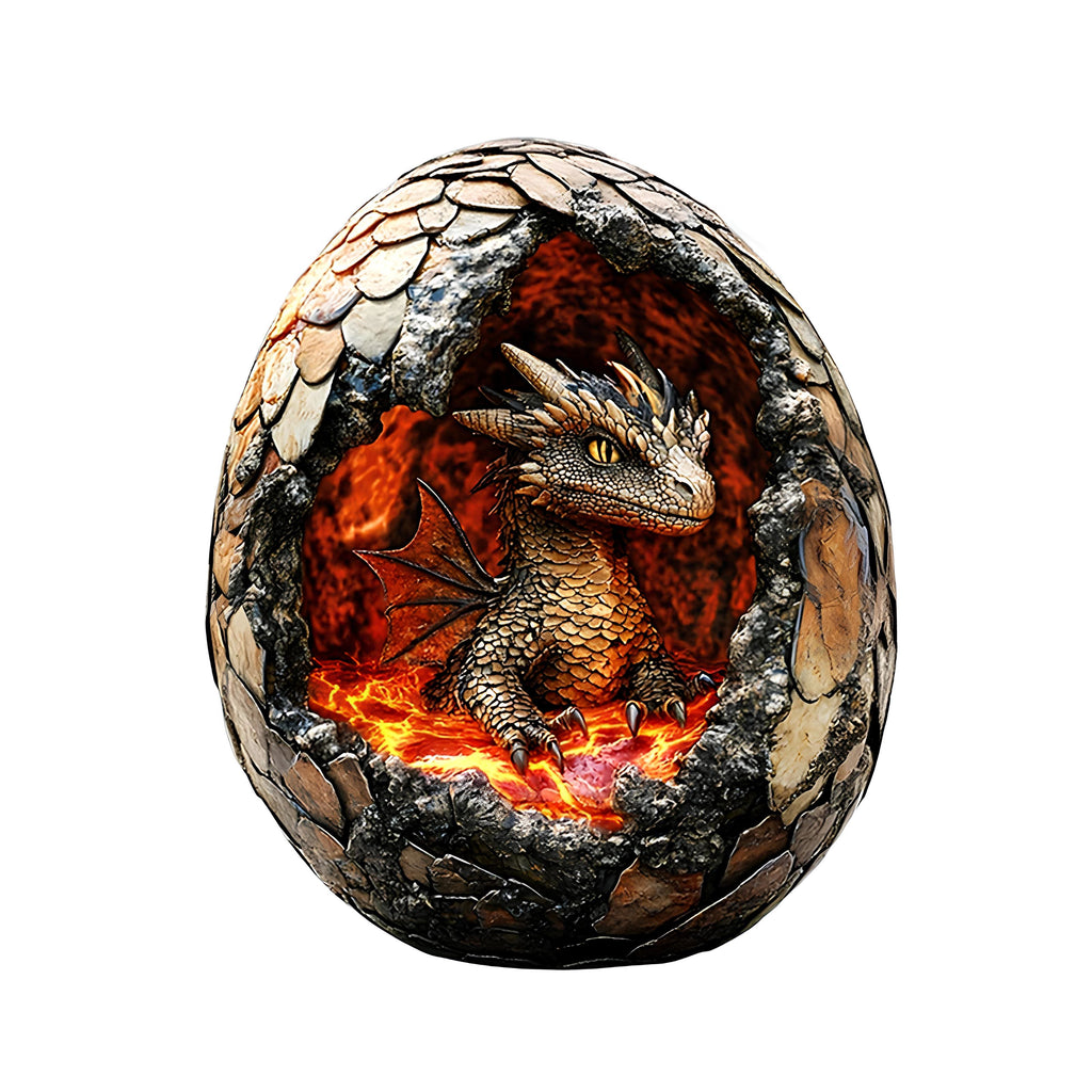 3D Vision Fiery Dragon - Wooden Jigsaw Puzzle - A3 - Wooden Gift Packaging - image 0