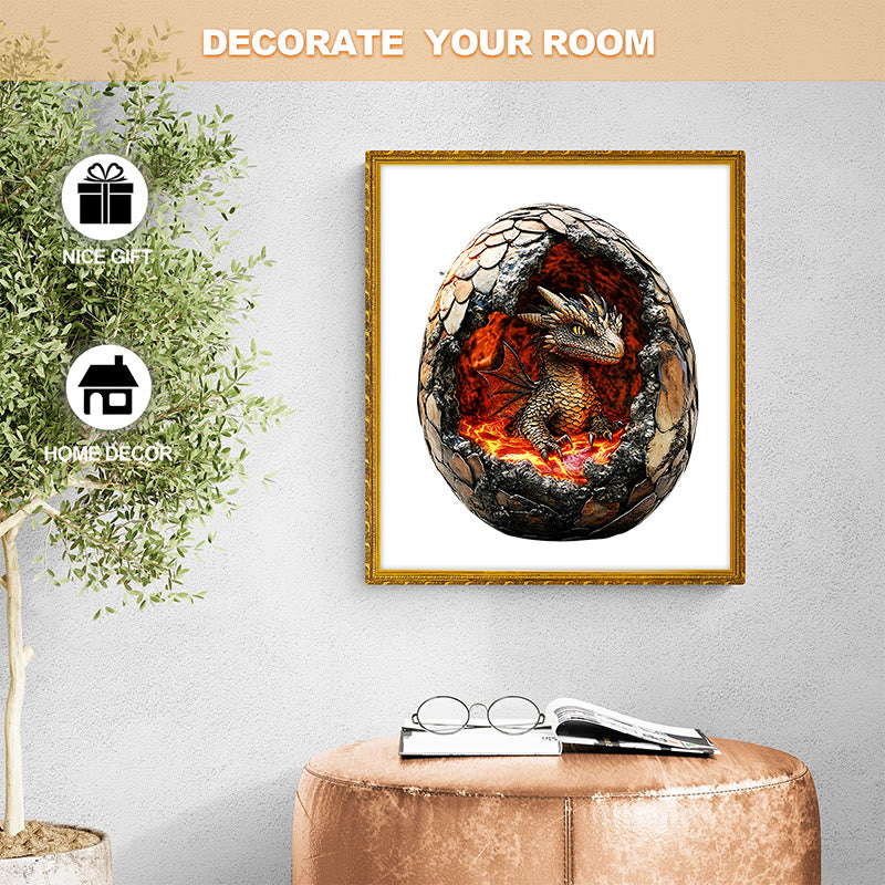 3D Vision Fiery Dragon - Wooden Jigsaw Puzzle - image 3