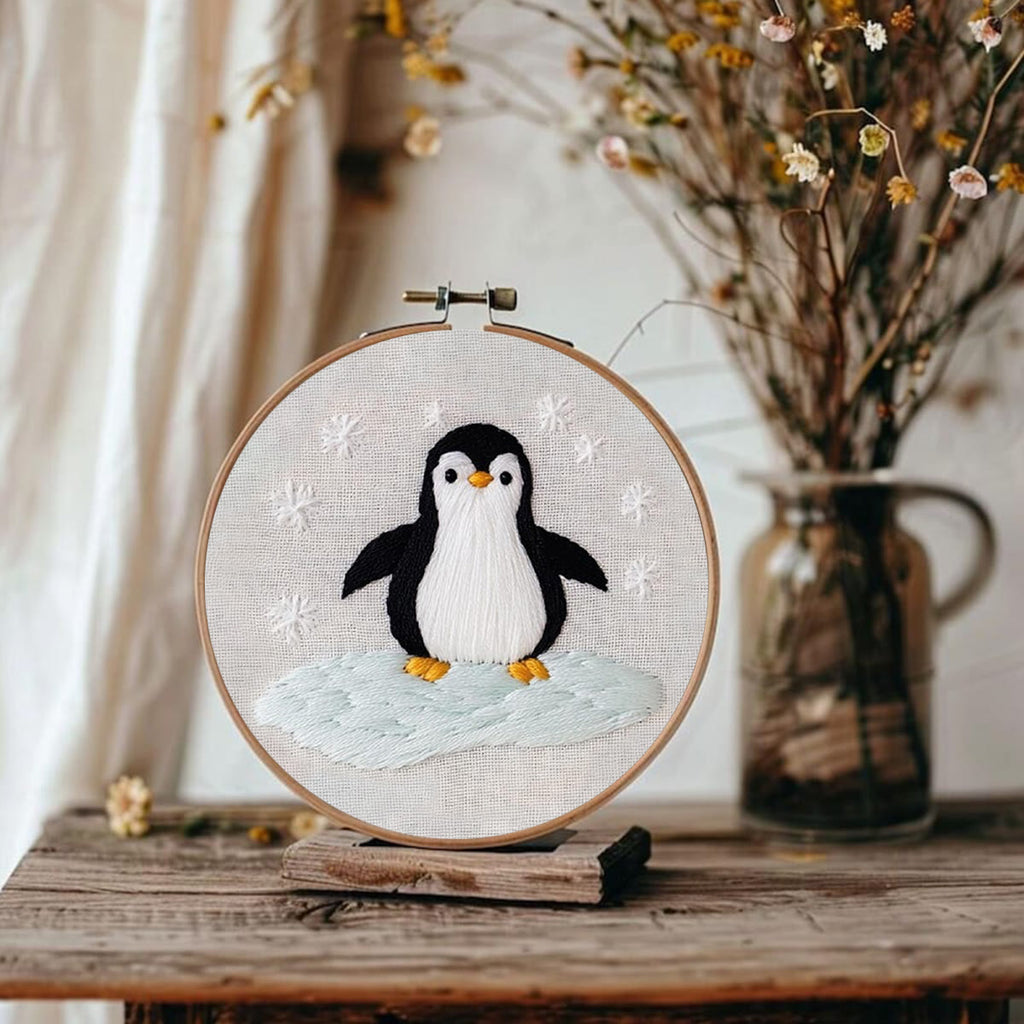 Rubbyoo Embroidery Kit - Cute Penguin | DIY Craft Gift  - image 2