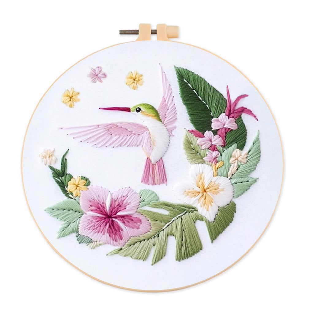 Rubbyoo Embroidery Kit - Spring Hummingbird |  Handmade Craft Gift - 20*20cm - image 0