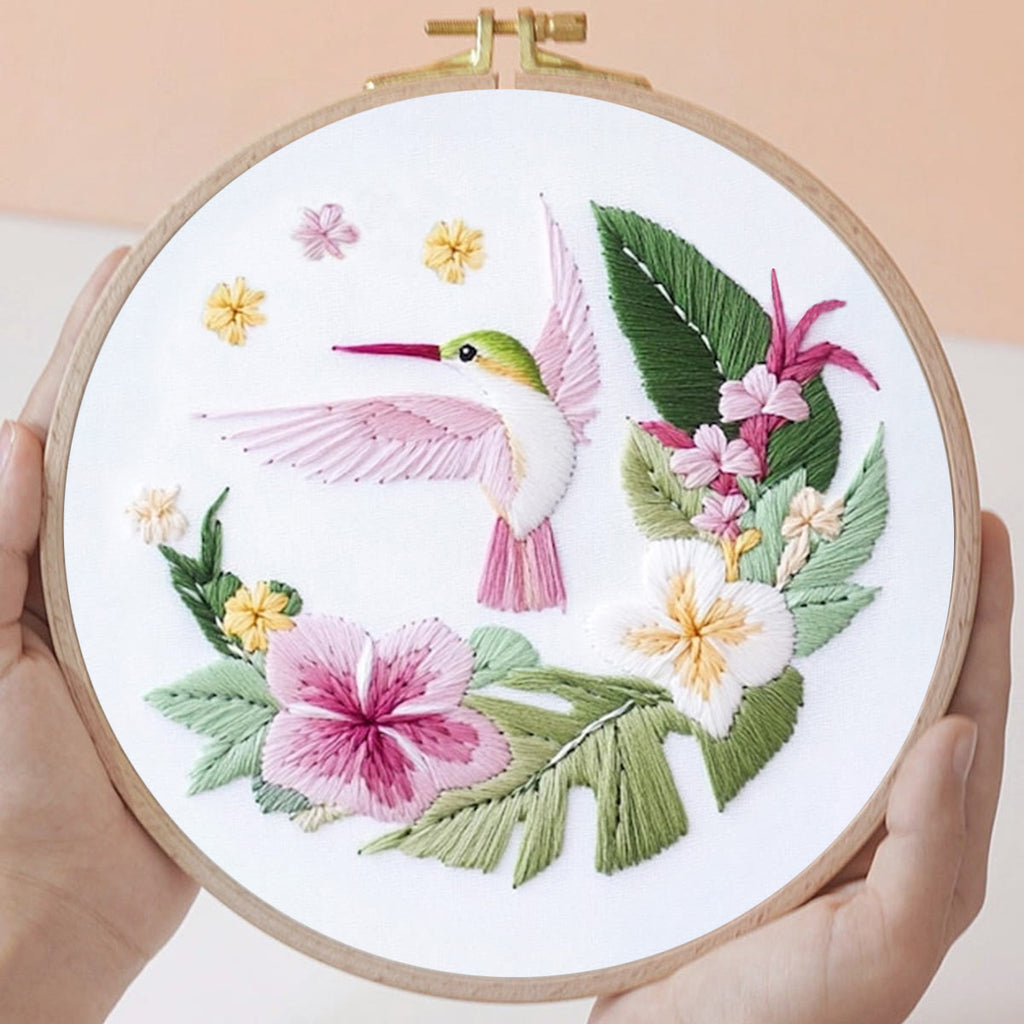 Rubbyoo Embroidery Kit - Spring Hummingbird |  Handmade Craft Gift - image 4