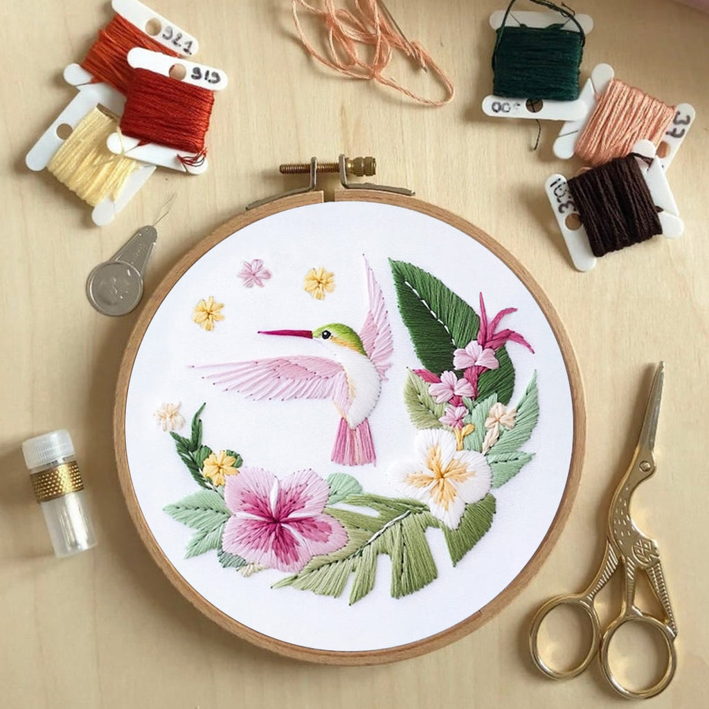 Rubbyoo Embroidery Kit - Spring Hummingbird |  Handmade Craft Gift - image 7