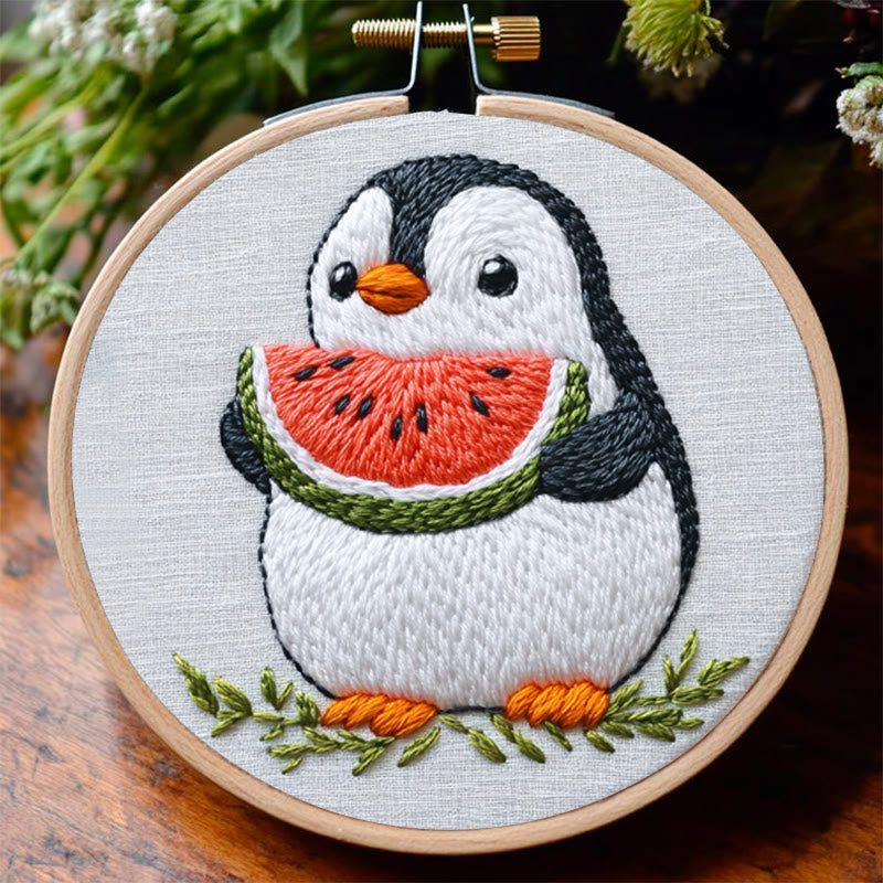 Rubbyoo Embroidery Kit - Adorable Penguin |  Needlework  For Beginners - image 1