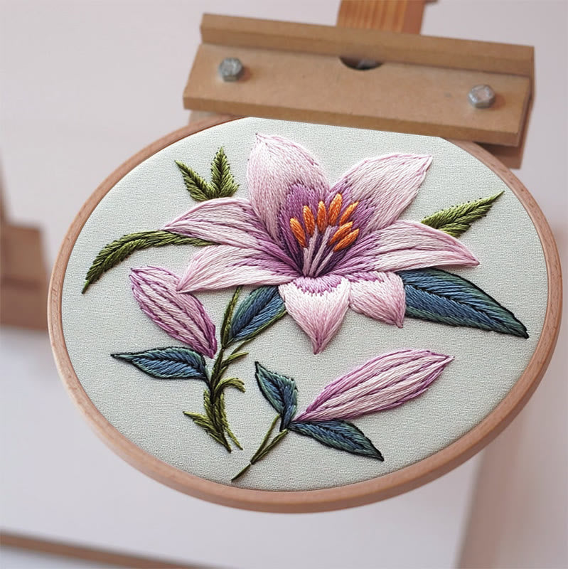 Rubbyoo Embroidery Kit - Lily Flower |  Needlework  For Beginner - image 7