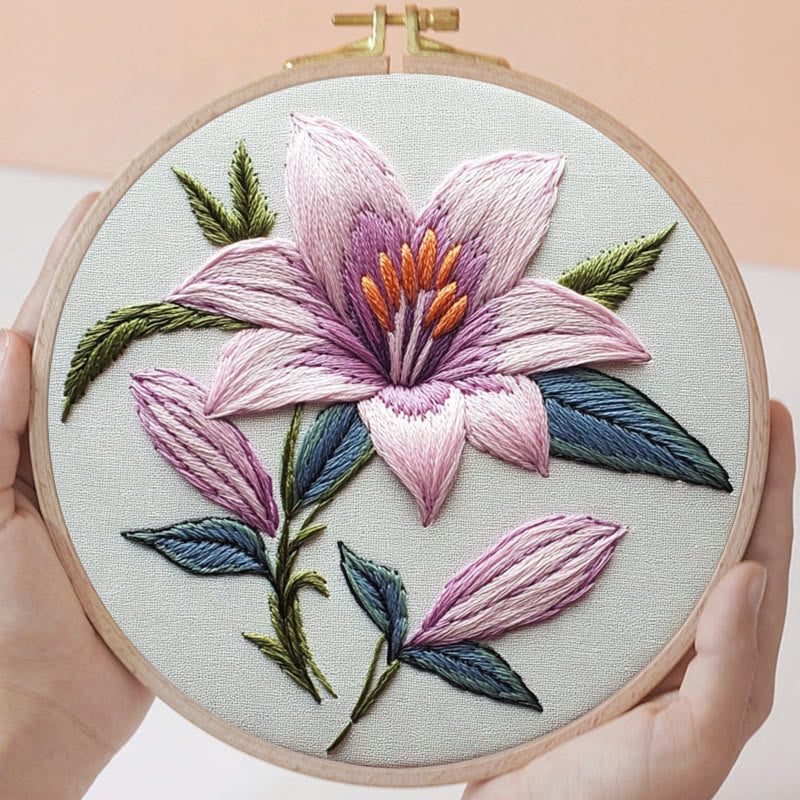 Rubbyoo Embroidery Kit - Lily Flower |  Needlework  For Beginner - image 8