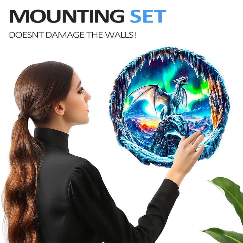 3D Aurora Dragon - Wooden Jigsaw Puzzle - image 3