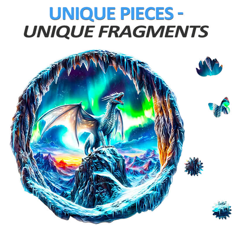 3D Aurora Dragon - Wooden Jigsaw Puzzle - image 7