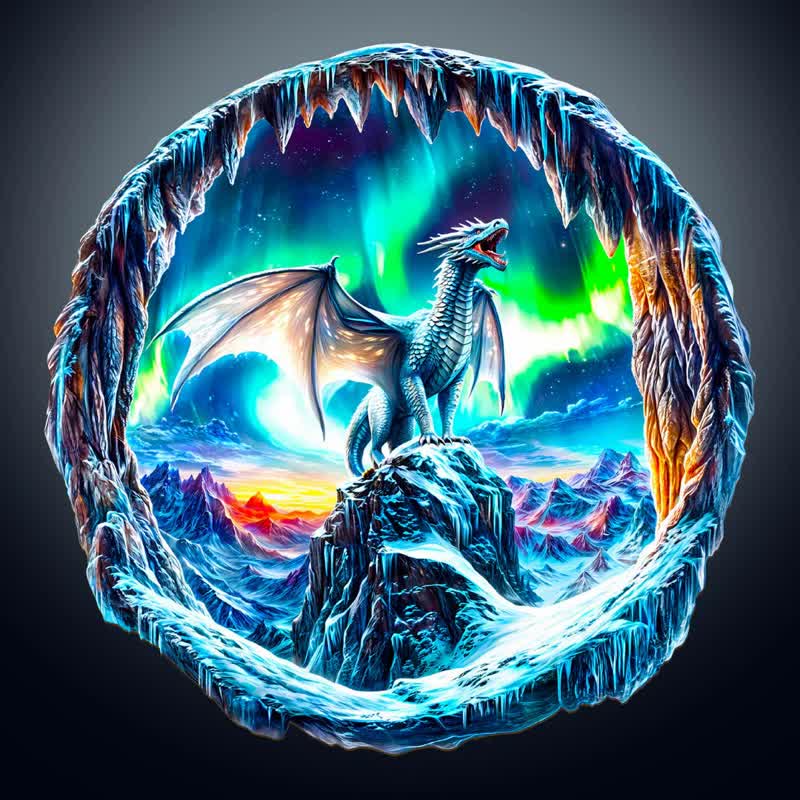 3D Aurora Dragon - Wooden Jigsaw Puzzle - image 0