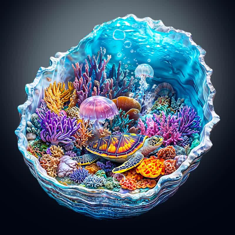 3D Ocean's Embrace - Wooden Jigsaw Puzzle - image 0