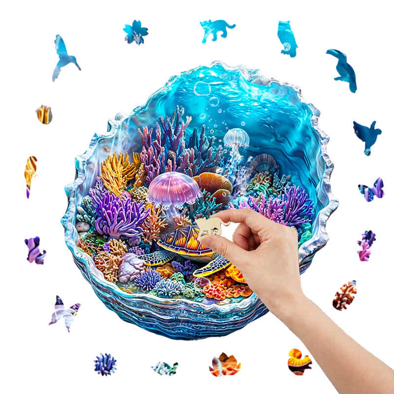 3D Ocean's Embrace - Wooden Jigsaw Puzzle - image 4
