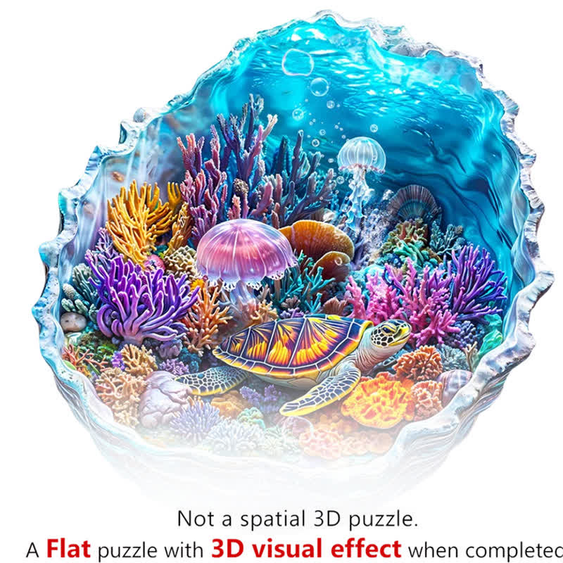 3D Ocean's Embrace - Wooden Jigsaw Puzzle - image 2