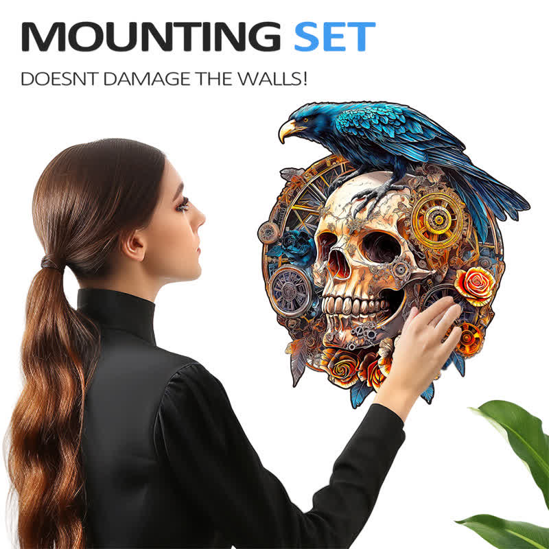 3D Mechanical Skull & Raven - Wooden Jigsaw Puzzle - image 4