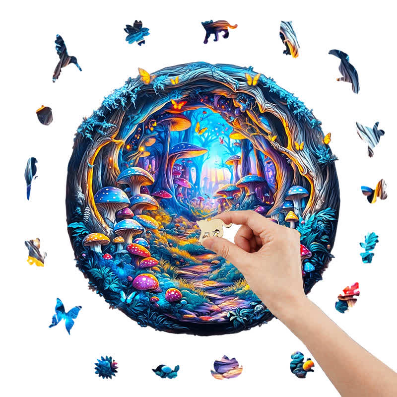 3D Magical Mushrooms - Wooden Jigsaw Puzzle - image 6
