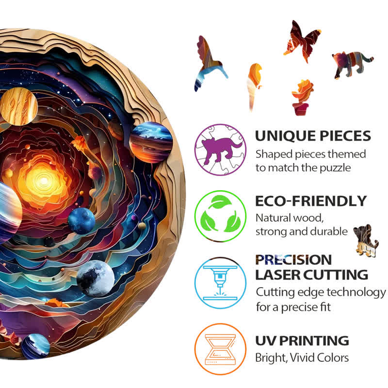 3D Planet - Wooden Jigsaw Puzzle - image 4