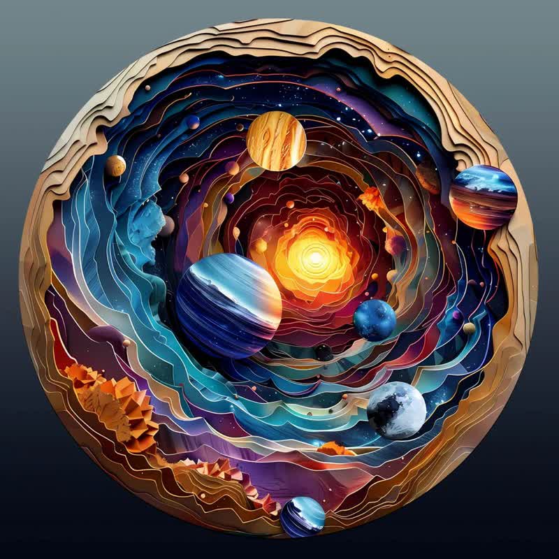 3D Planet - Wooden Jigsaw Puzzle - image 0