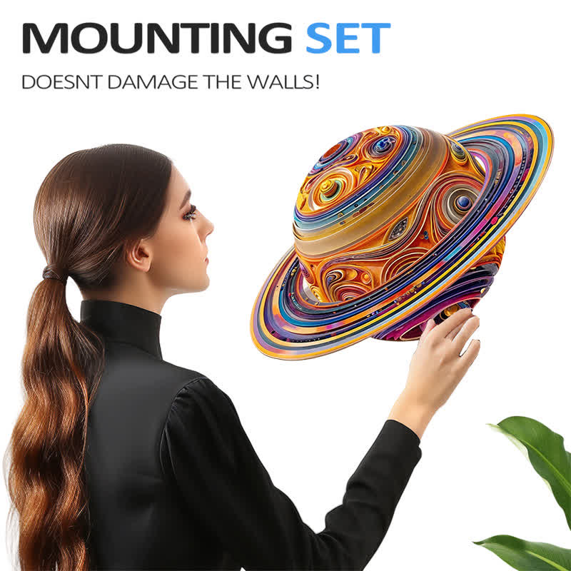 3D Fantasy Saturn - Wooden Jigsaw Puzzle - image 2