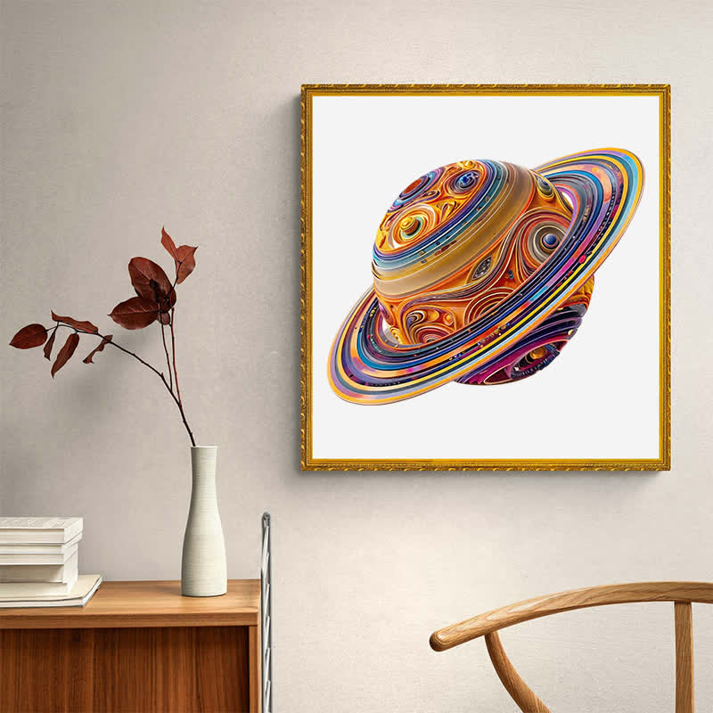 3D Fantasy Saturn - Wooden Jigsaw Puzzle - image 6