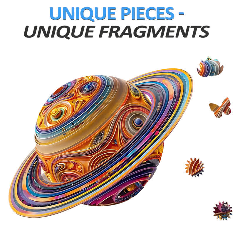 3D Fantasy Saturn - Wooden Jigsaw Puzzle - image 7