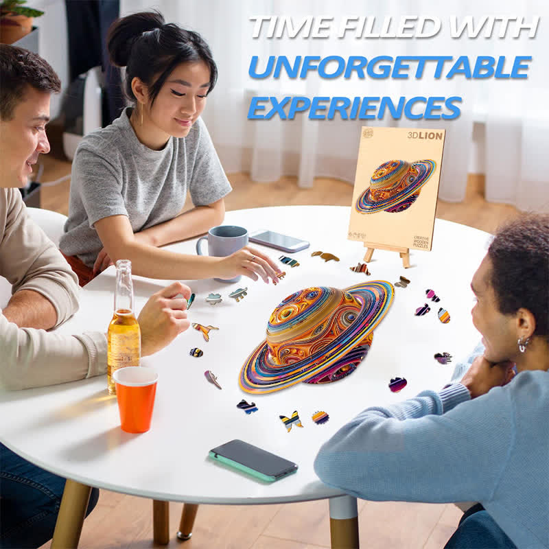 3D Fantasy Saturn - Wooden Jigsaw Puzzle - image 8