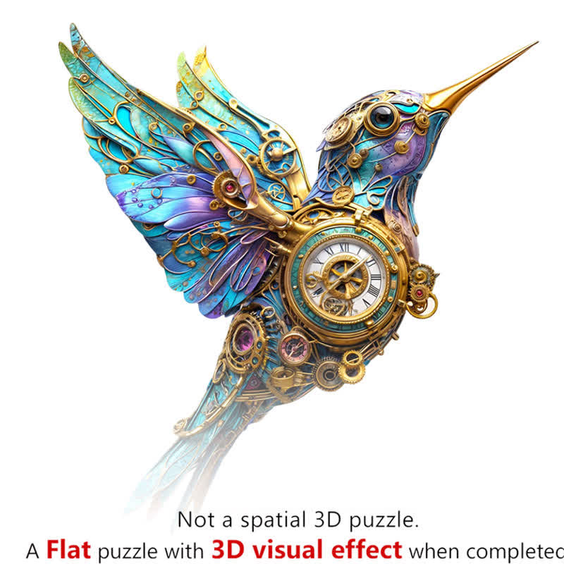 3D Mechanical Hummingbird - Wooden Jigsaw Puzzle - image 4
